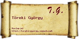 Töreki György névjegykártya