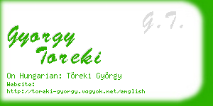 gyorgy toreki business card