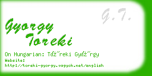 gyorgy toreki business card